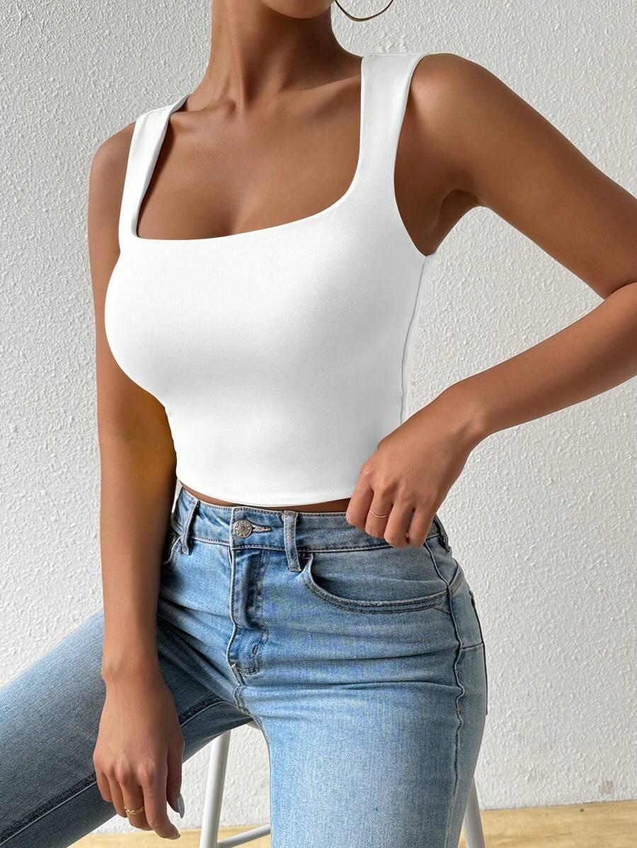 BIAŁY CROP TOP