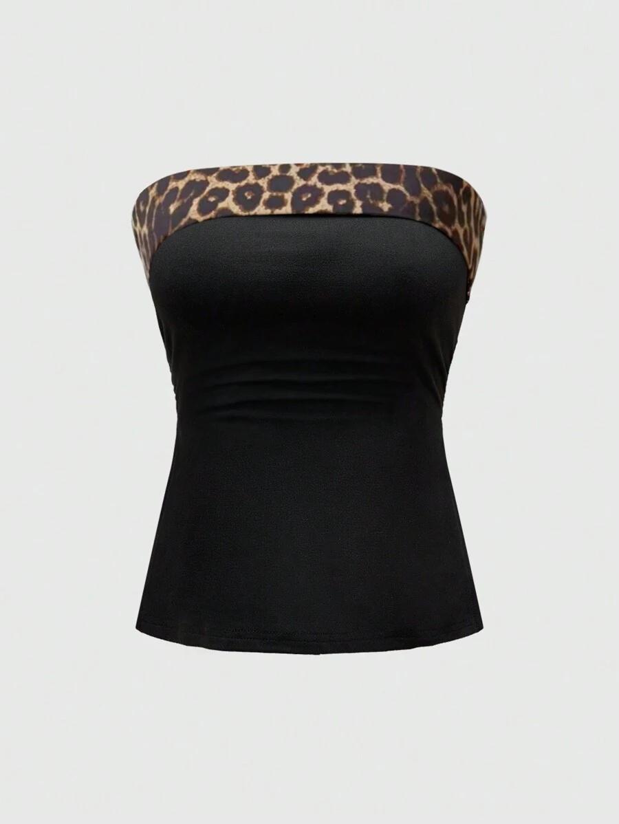 TOP BEZ RĘKAWÓW ANIMAL PRINT