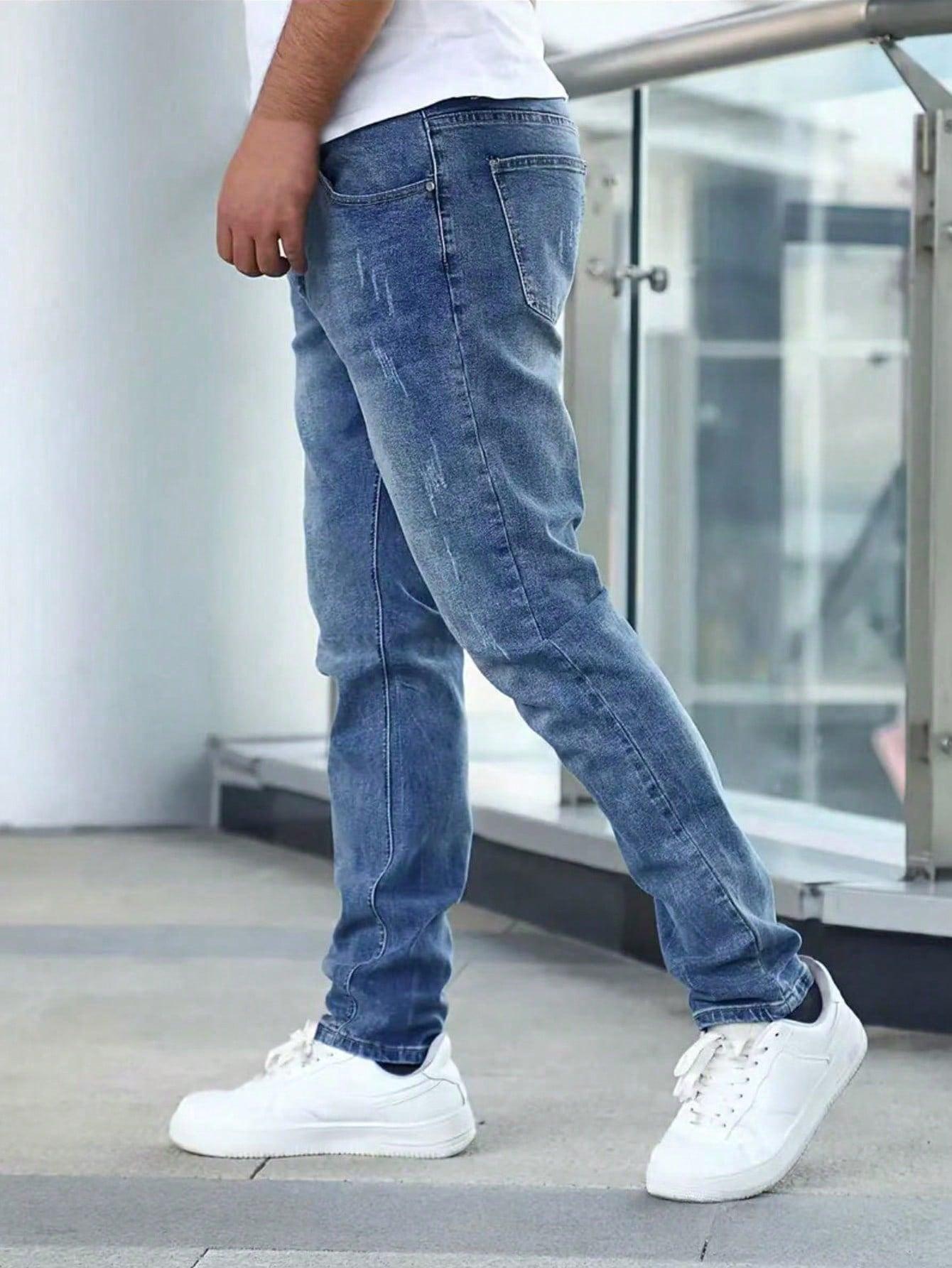 NIEBIESKIE SPODNIE JEANS
