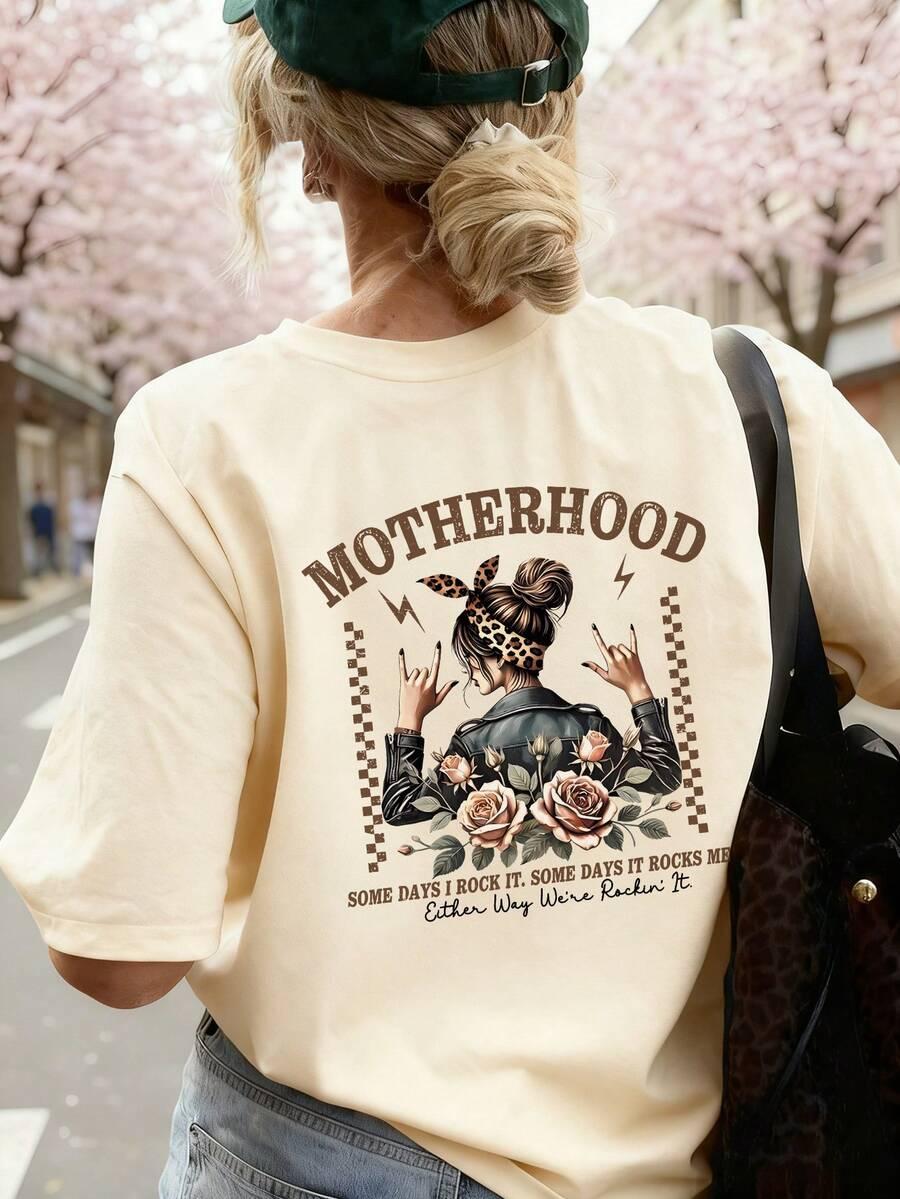 żółty t-shirt print