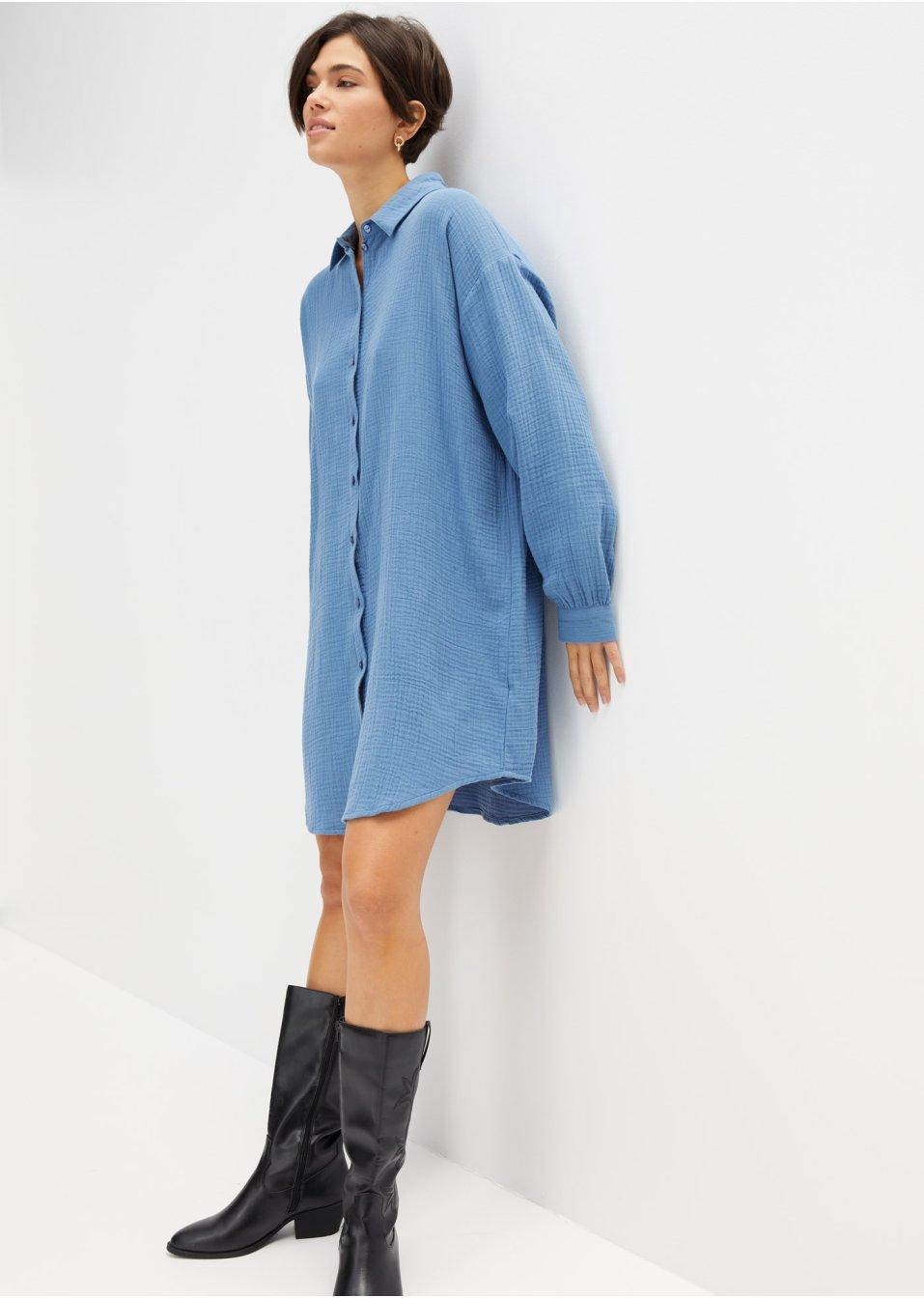 KOSZULOWA SUKIENKA OVERSIZE