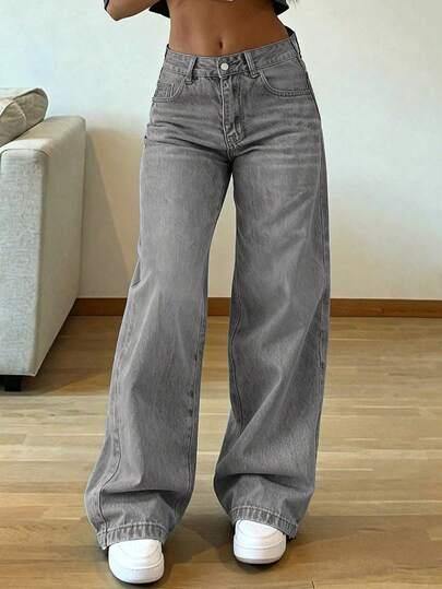 szare spodnie jeans