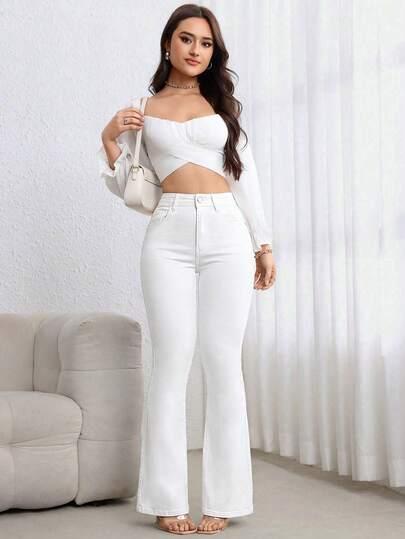 białe spodnie jeans