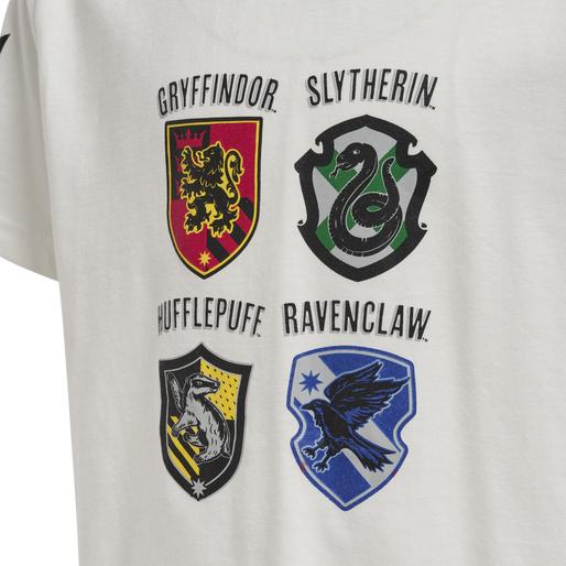 BIAŁY KLASYCZNY T-HIRT NADRUK HARRY POTTER LOGO HAFT