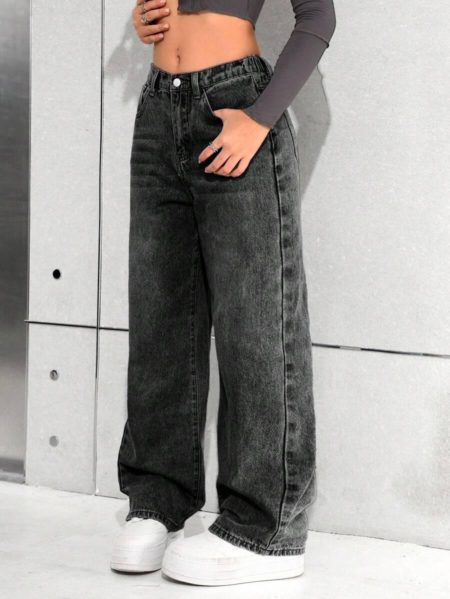 szerokie spodnie jeans