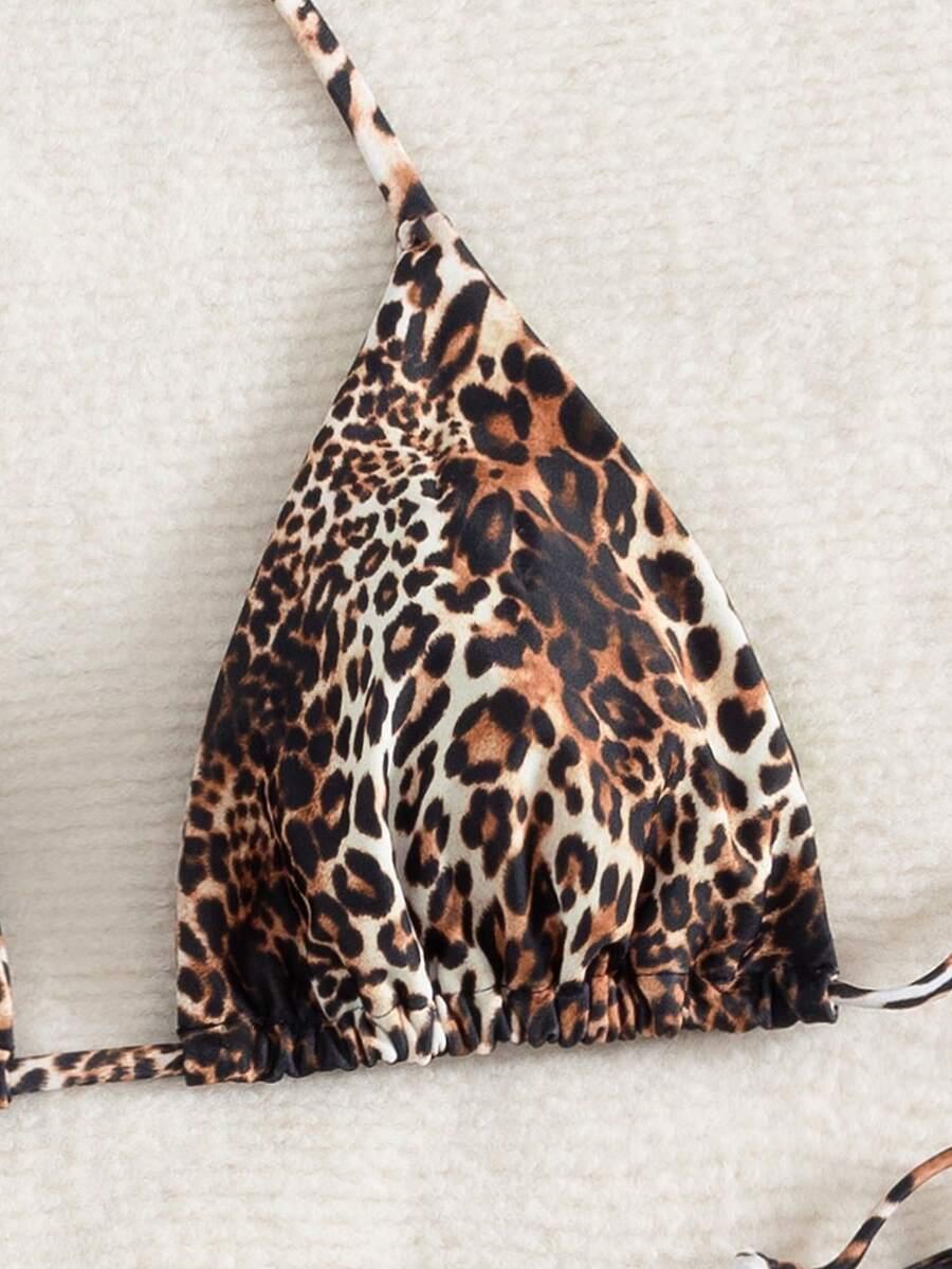 DWUCZĘŚCIOWY STRÓJ KĄPIELOWY spódnica animal print komplet