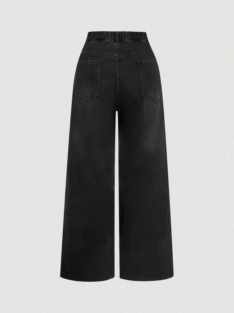 CZARNE SPODNIE JEANS