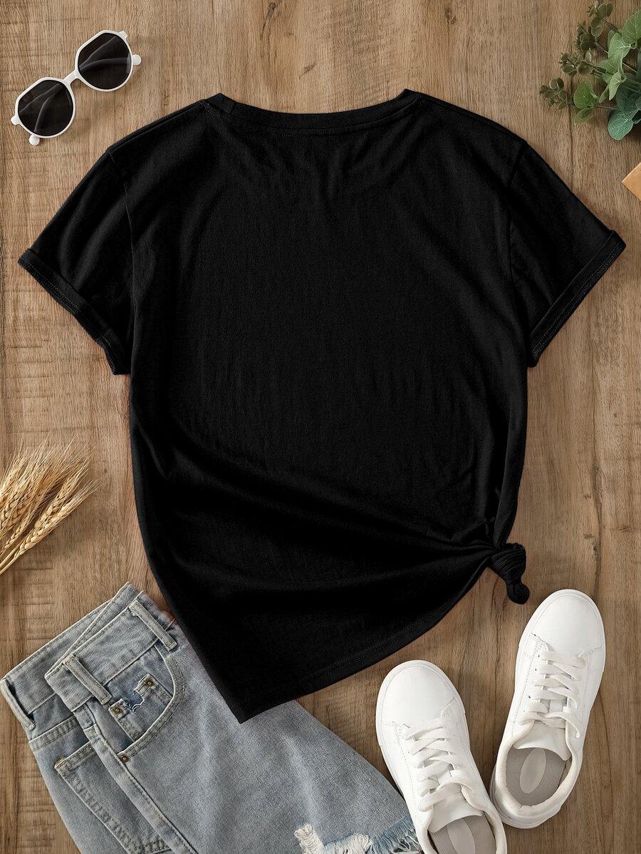 CZARNY T-SHIRT BASIC