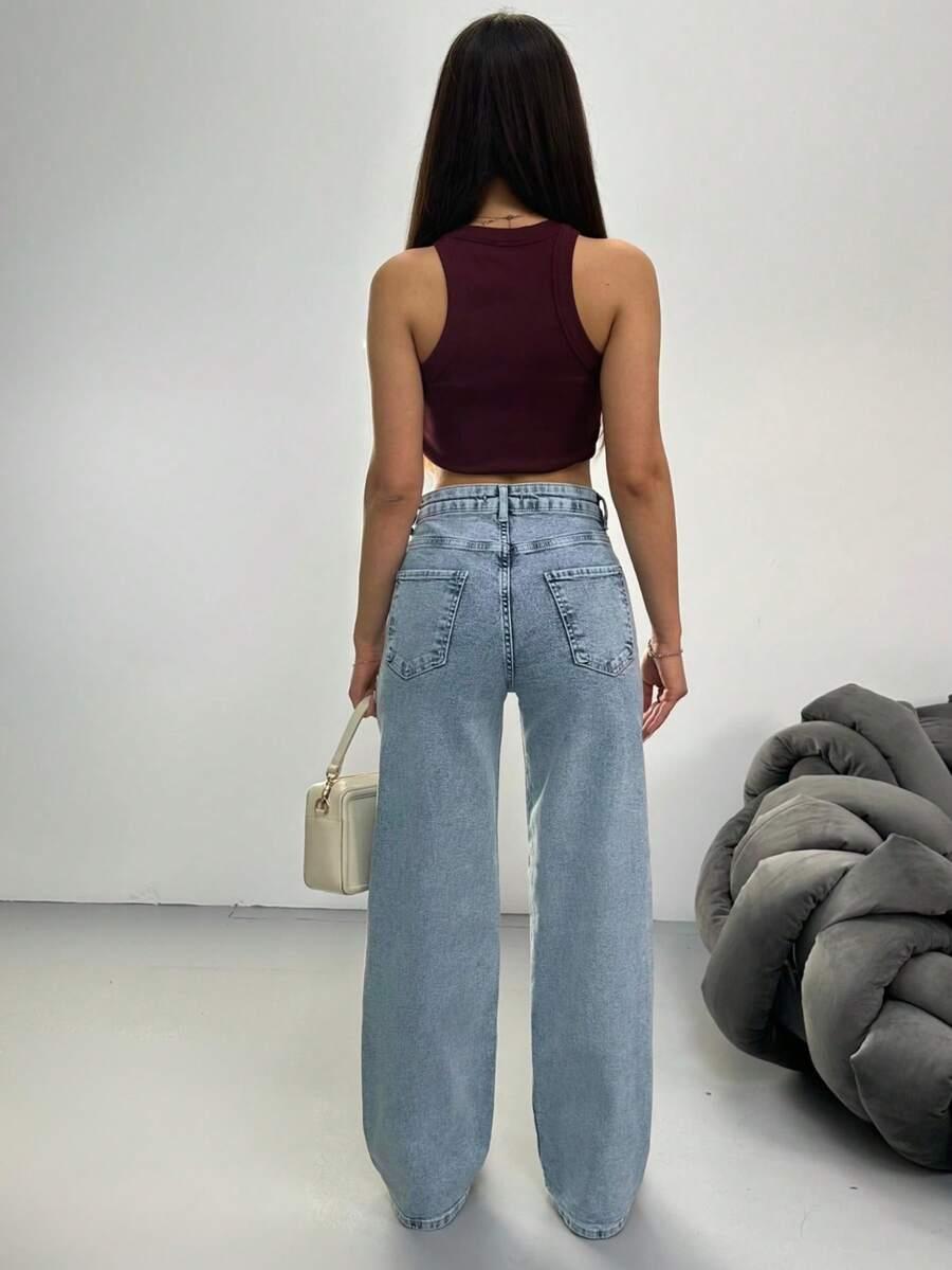 NIEBIESKIE SPODNIE JEANS