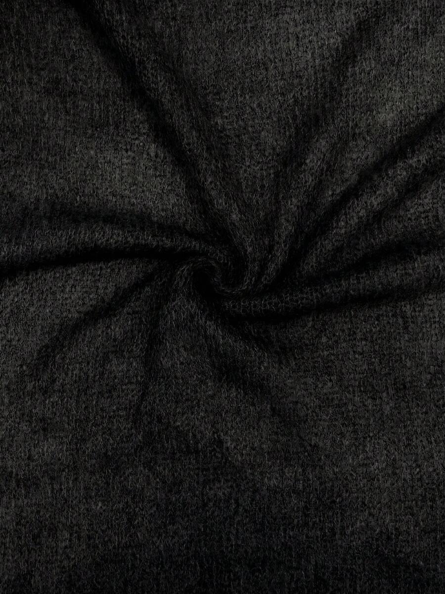 czarny dzianinowy sweter
