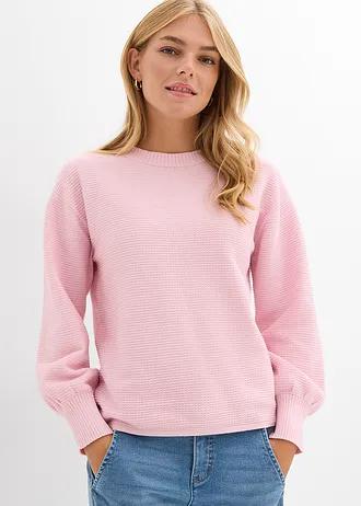 RÓŻOWY SWETER CASUAL 