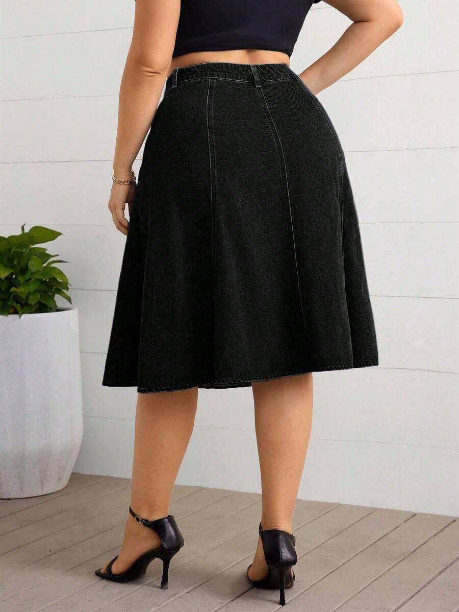 CZARNA SPÓDNICA JEANS
