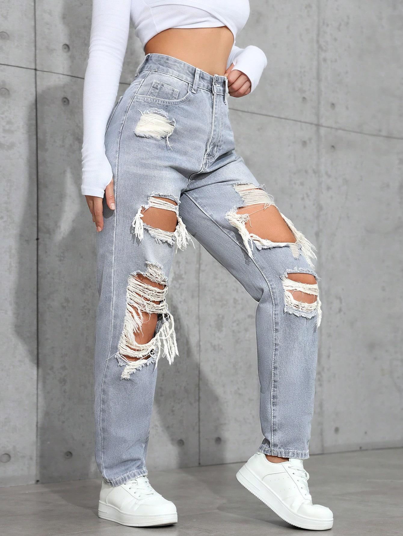 SPODNIE RIPPED JEANS
