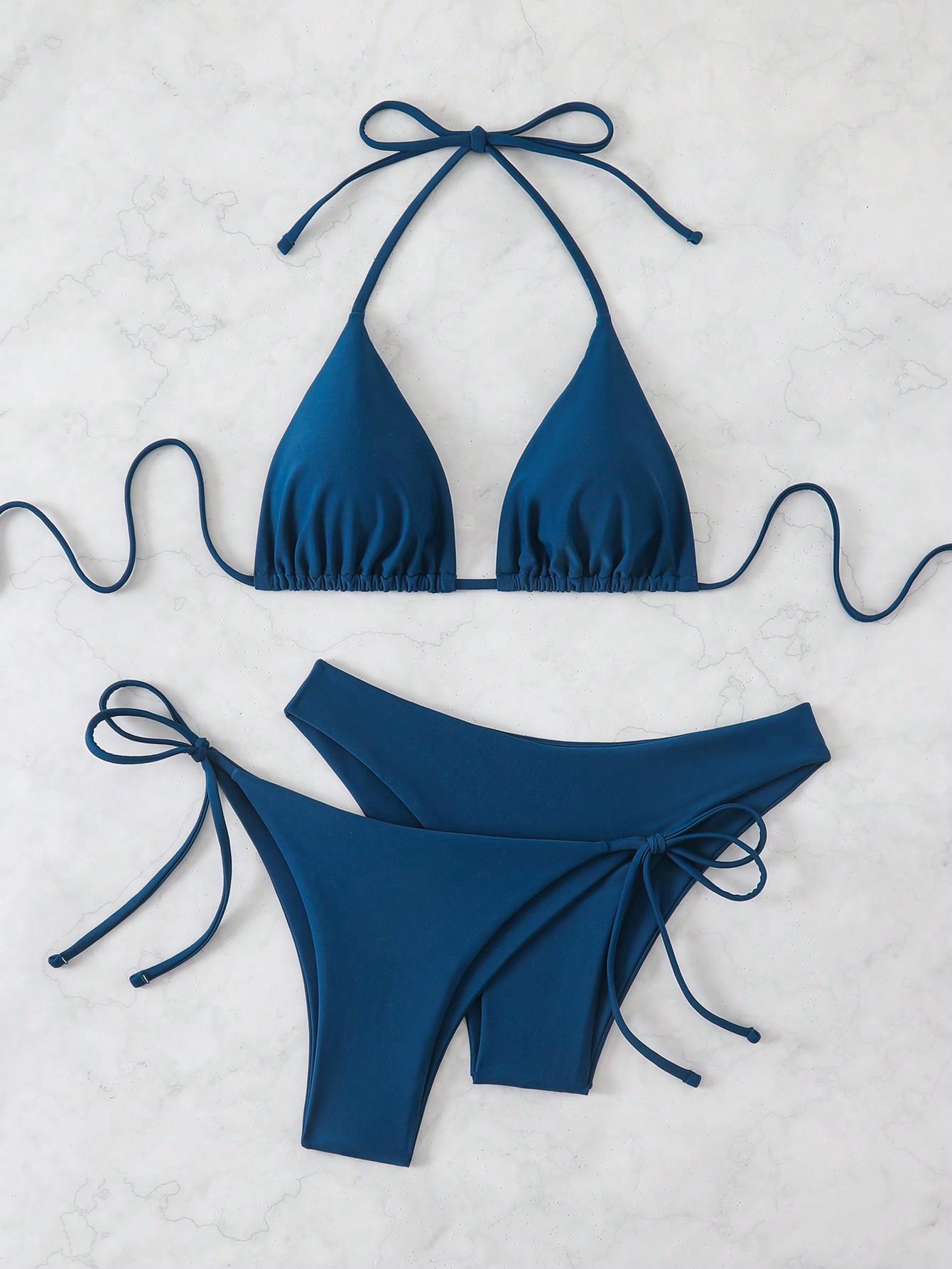 GRANATOWE BIKINI KOMPLET 