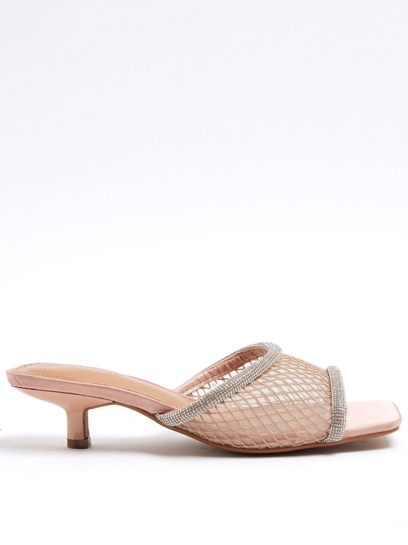 RIVER ISLAND KLAPKI Z BŁYSZCZĄCYMI DETALAMI 