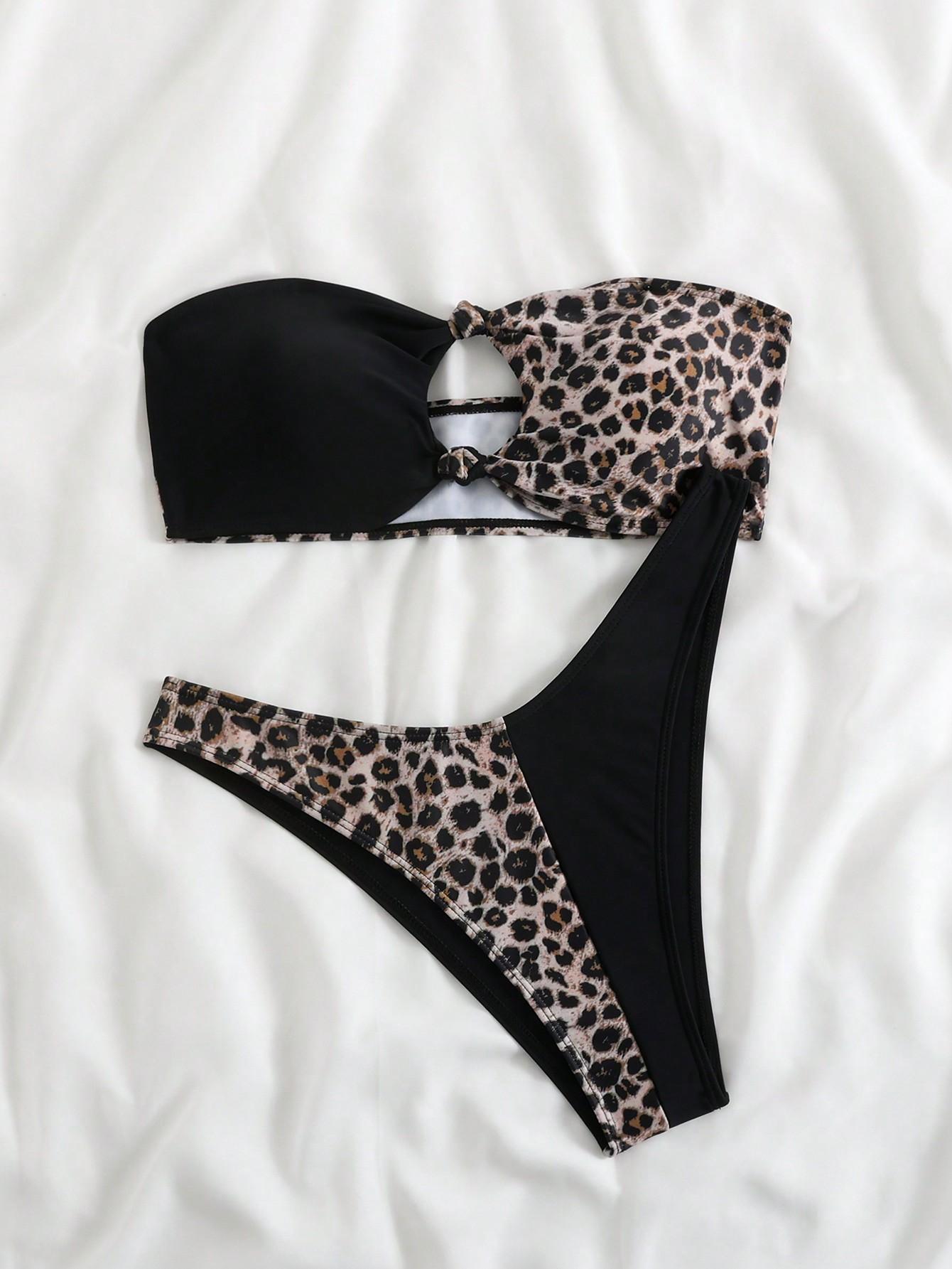 DWUCZĘŚCIOWY STRÓJ KĄPIELOWY ANIMAL PRINT