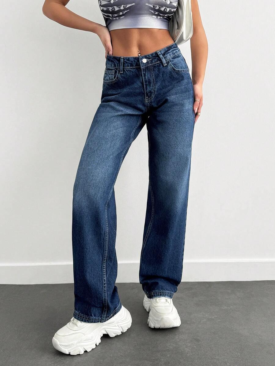 SPODNIE PROSTA NOGAWKA jeans