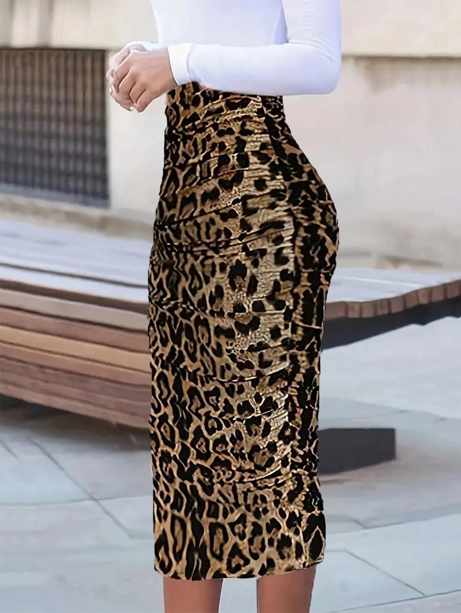 midi SPÓDNICA ANIMAL PRINT