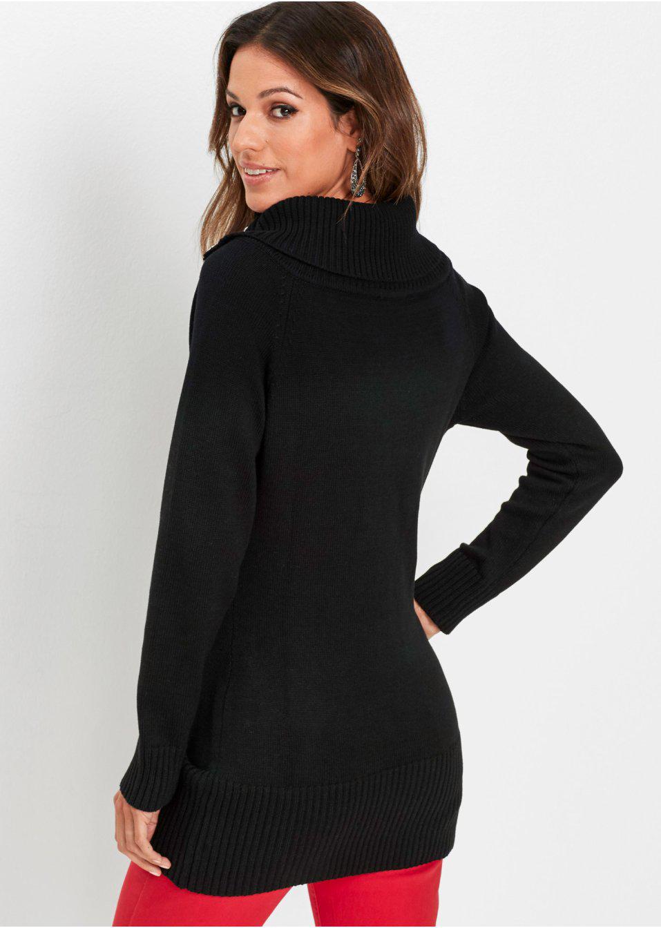 CZARNY SWETER ZDOBIENIA
