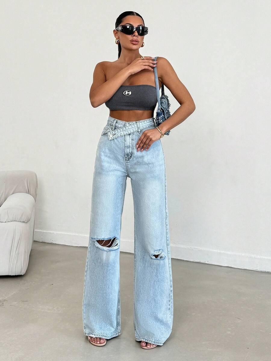 NIEBIESKIE SPODNIE JEANS 
