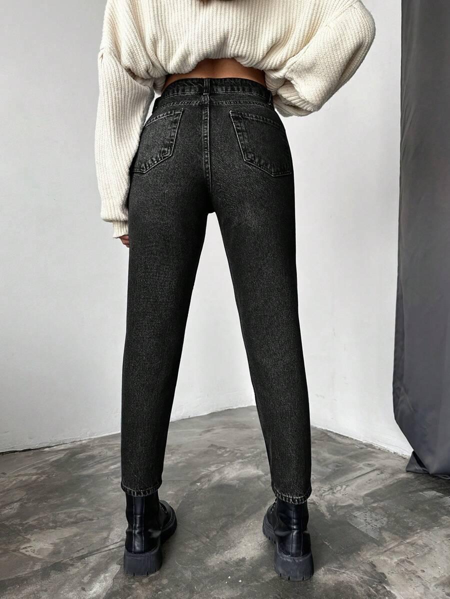 CZARNE SPODNIE JEANS