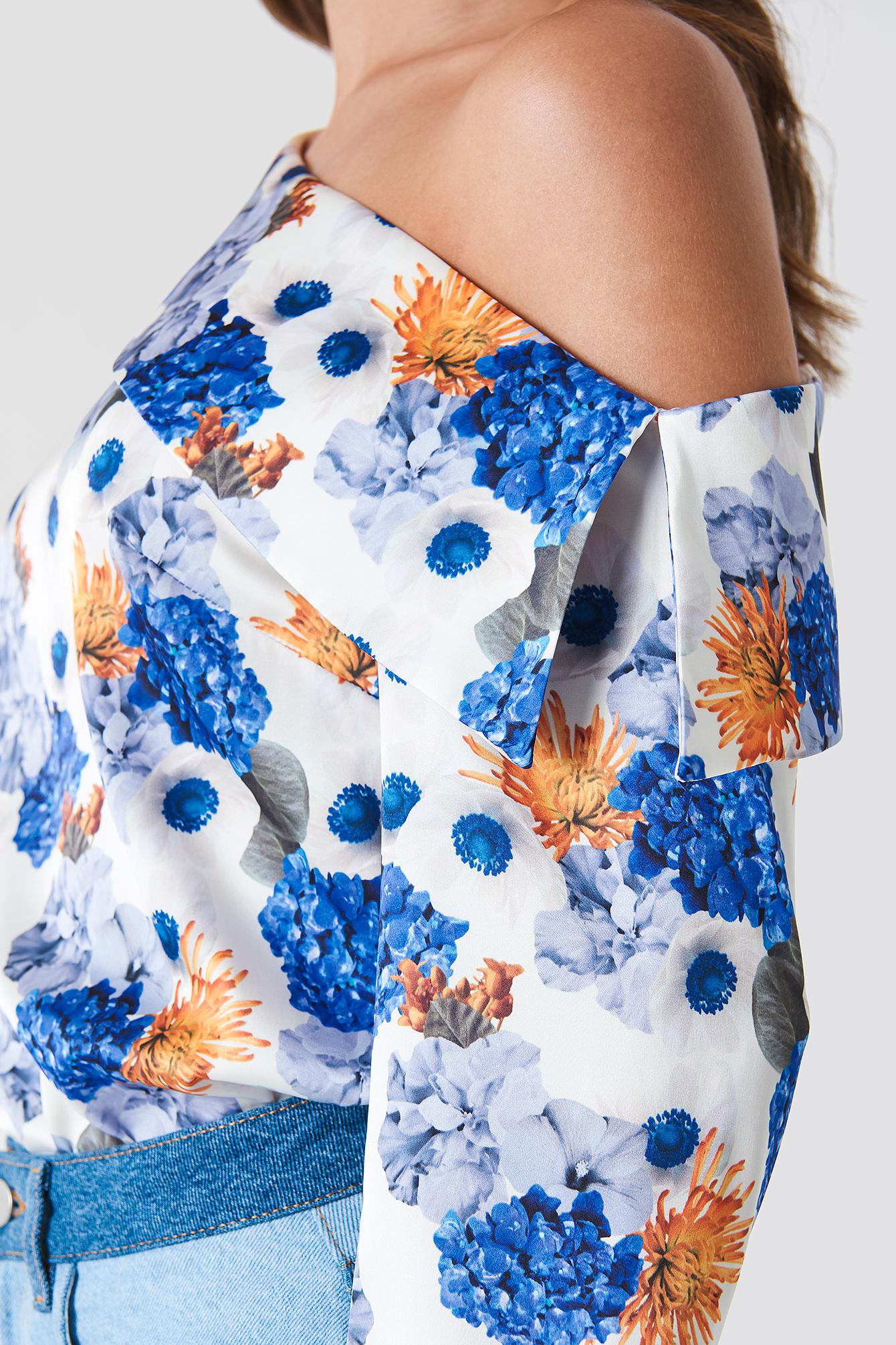 ASYMETRYCZNA BLUZKA FLORAL PRINT