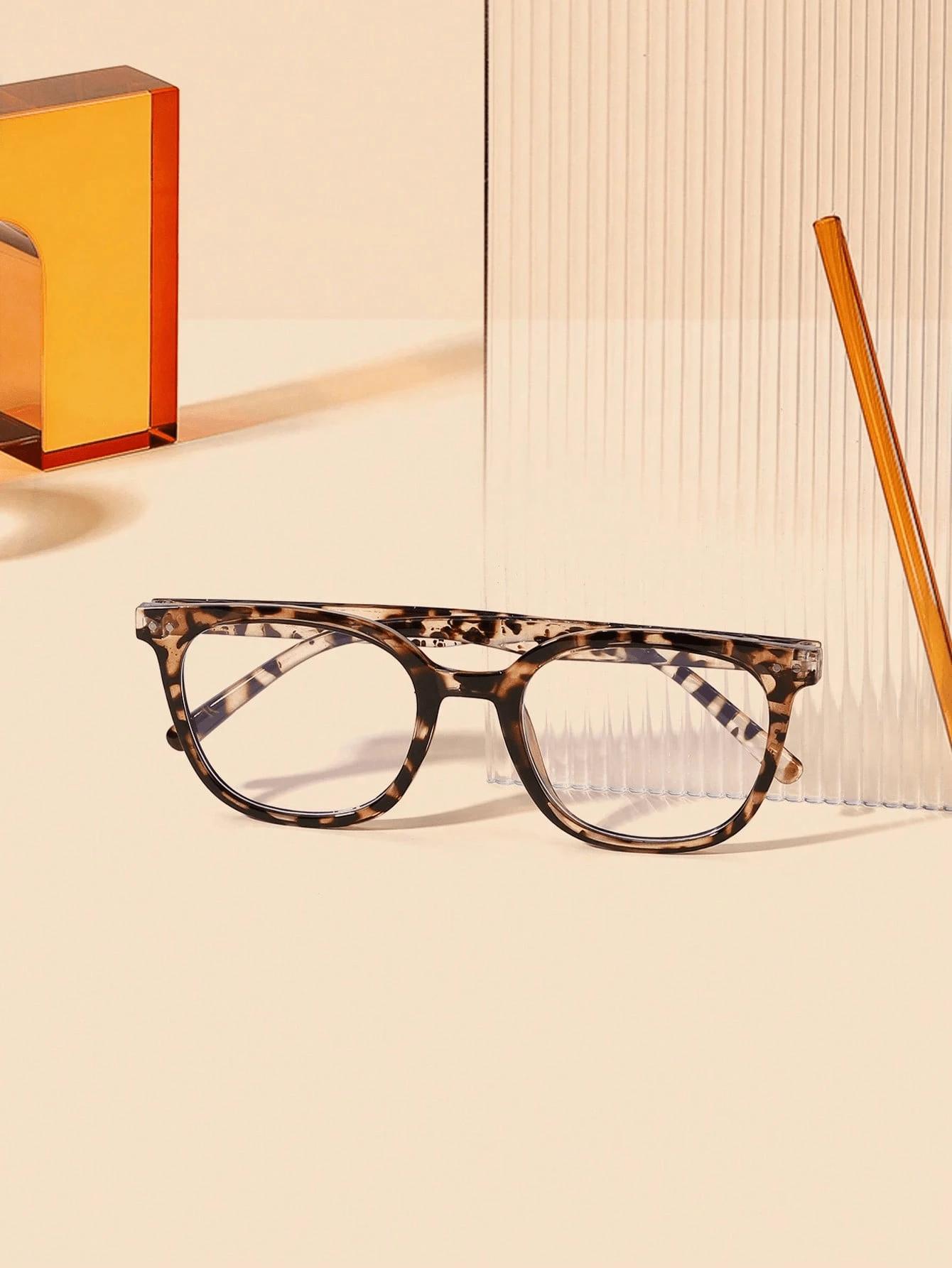 okulary zerówki animal print
