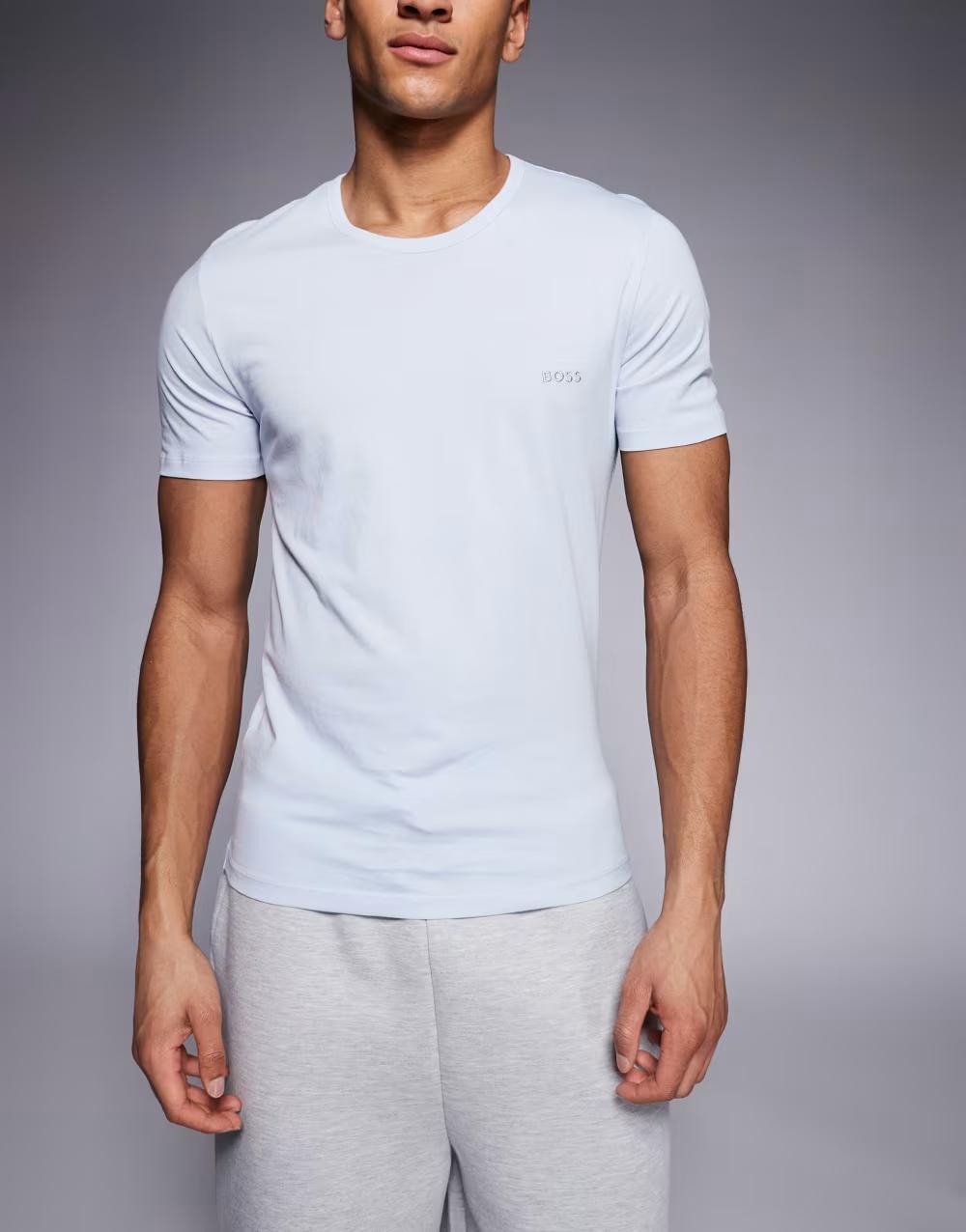klasyczny bawełniany t-shirt okrągły dekolt logo 3-pack