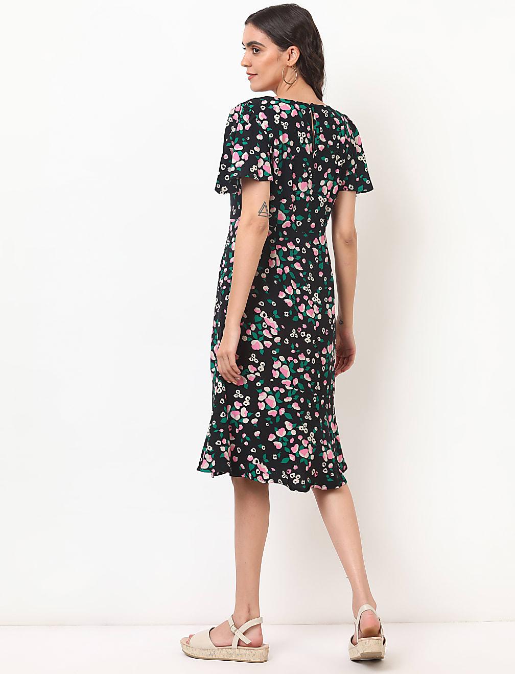 SUKIENKA KRÓTKI RĘKAW PRINT T42-3145K-Y4