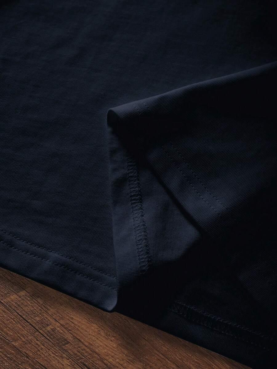 granatowy t-shirt print
