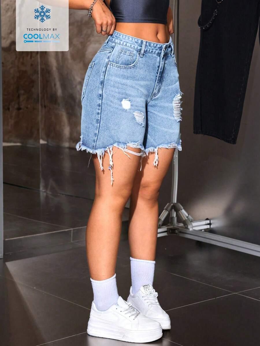 NIEBIESKIE SPODENKI JEANS