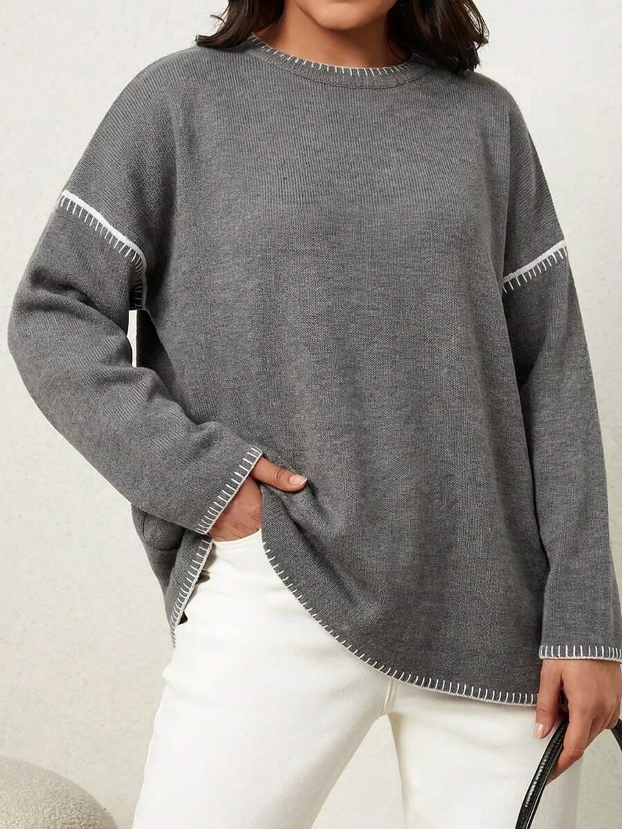 szary dzianinowy sweter
