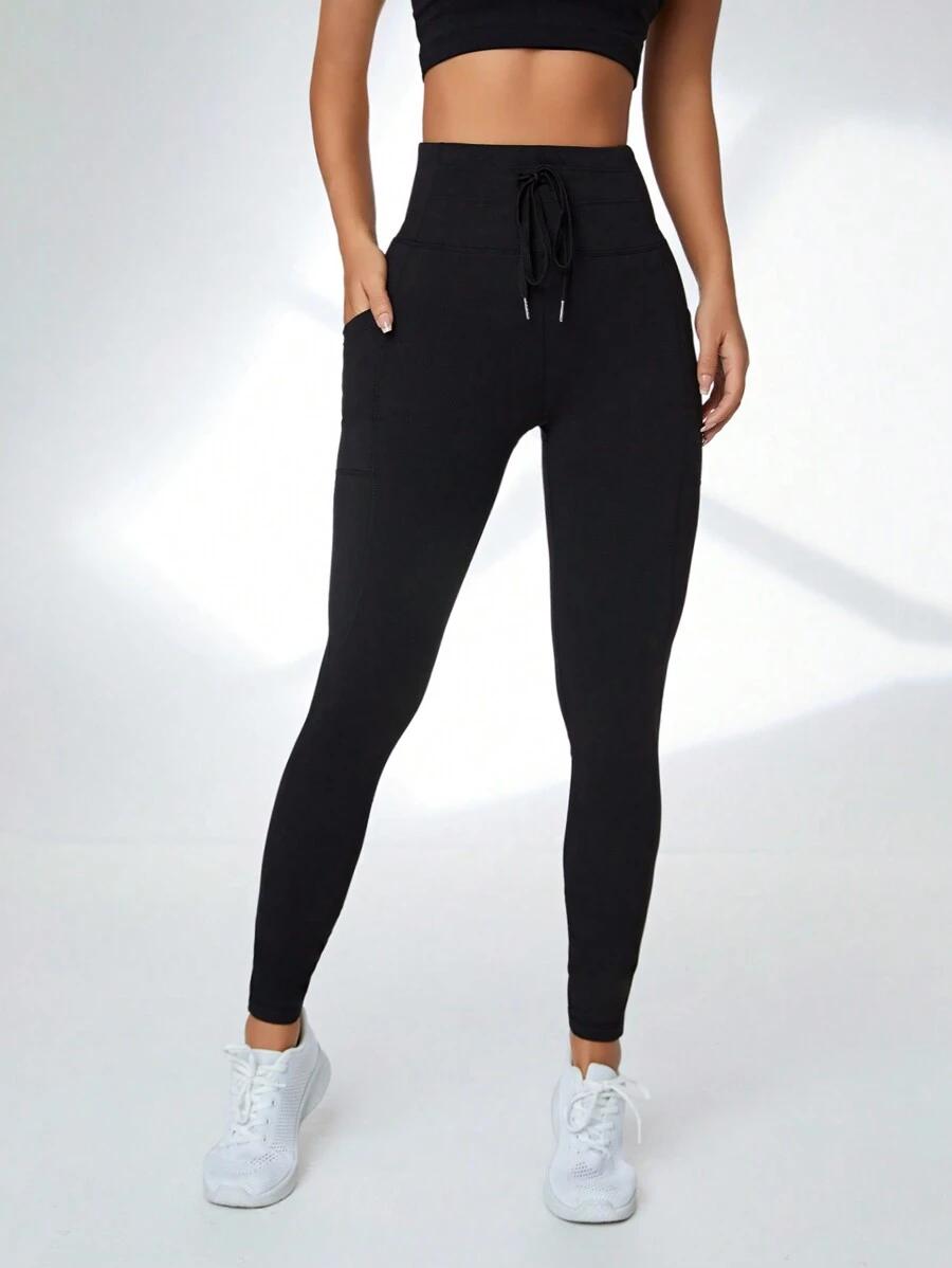 CZARNE LEGGINSY KIESZENIE