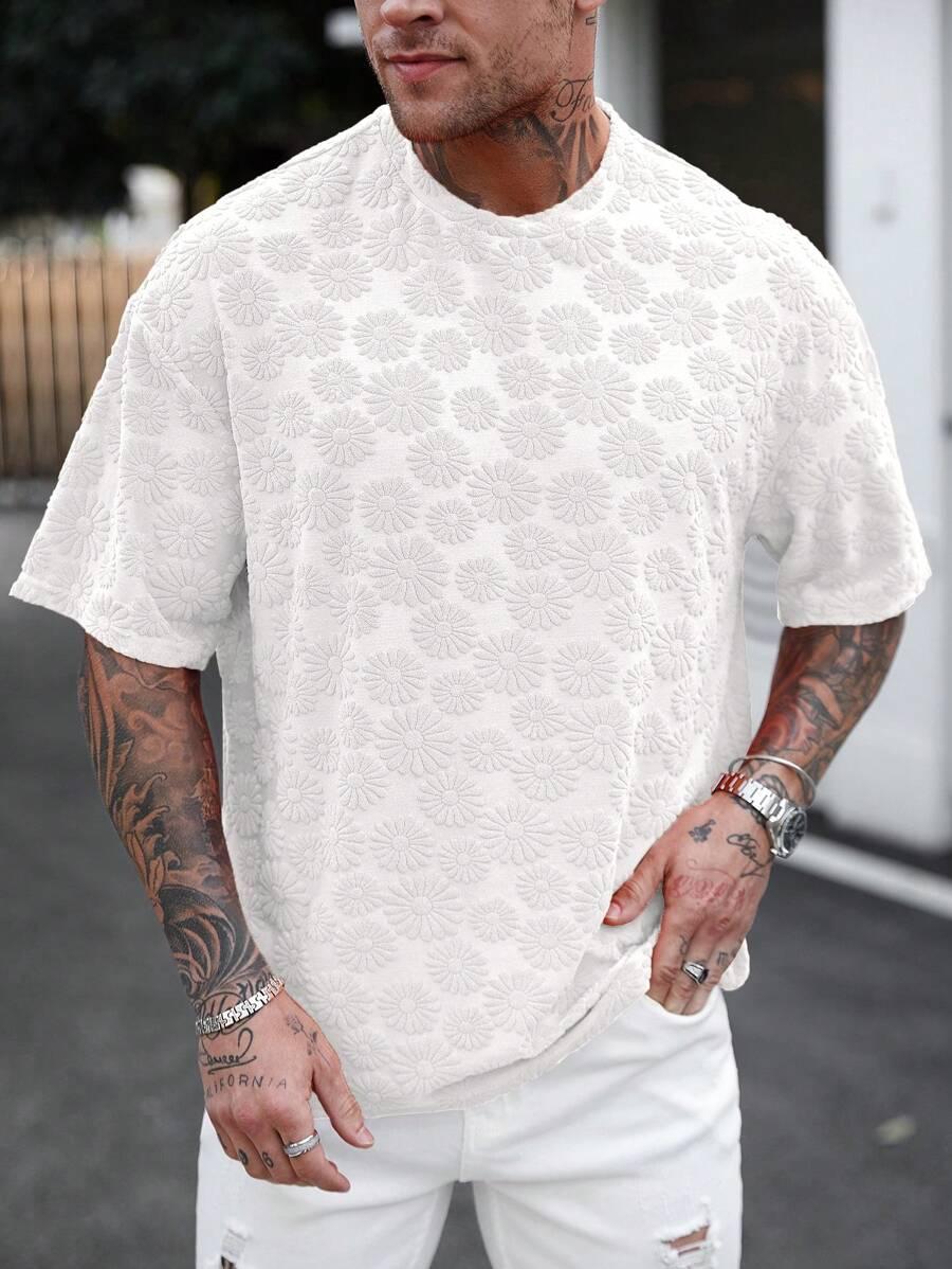 biały t-shirt oversize struktura 