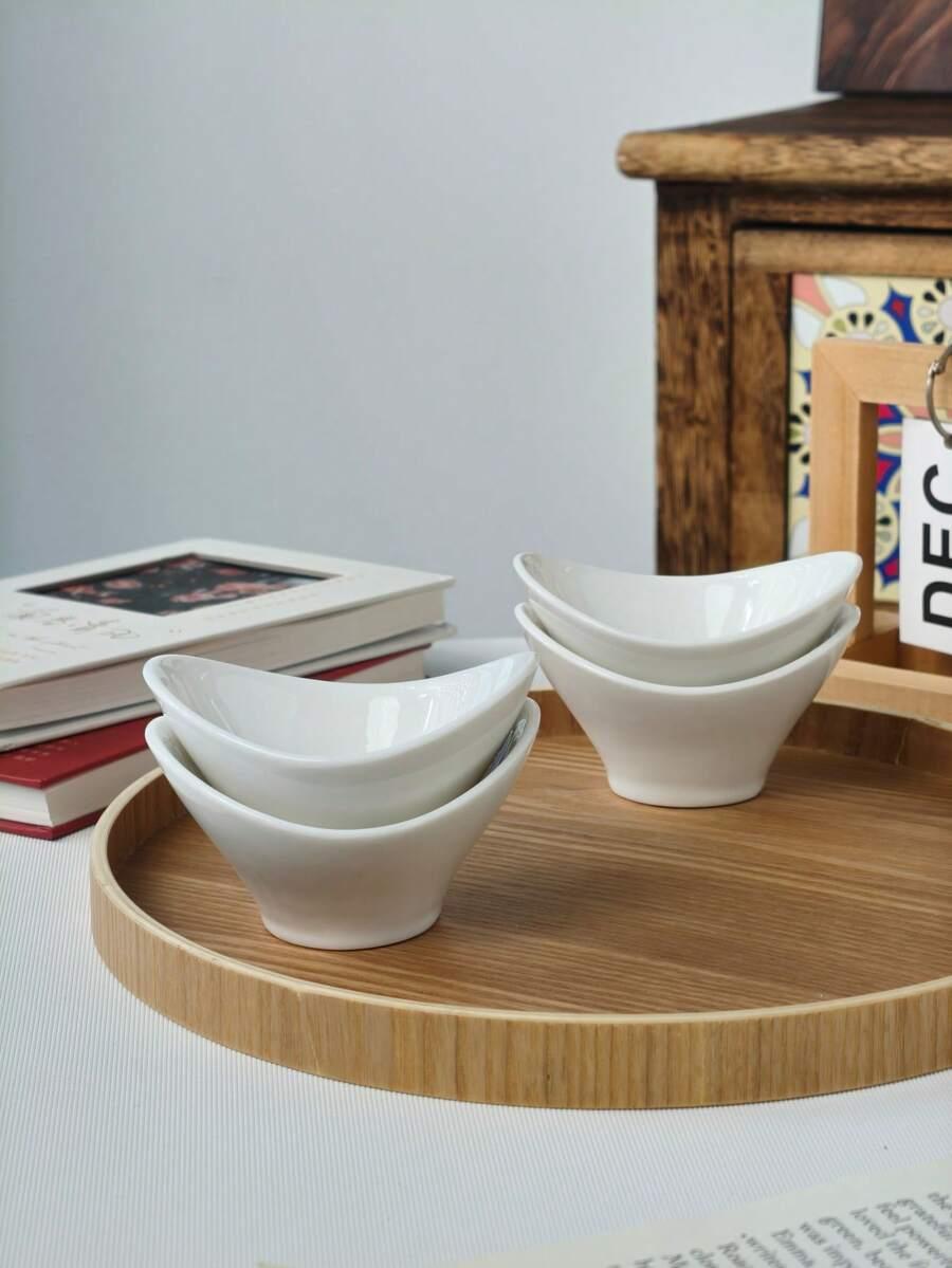 białe ceramiczne talerzyki 4 pack 