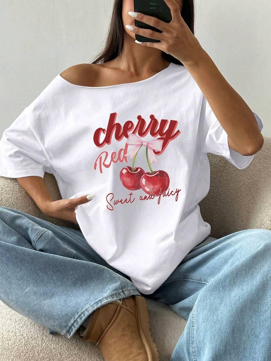 T-SHIRT OVERSIZE Z NADRUKIEM