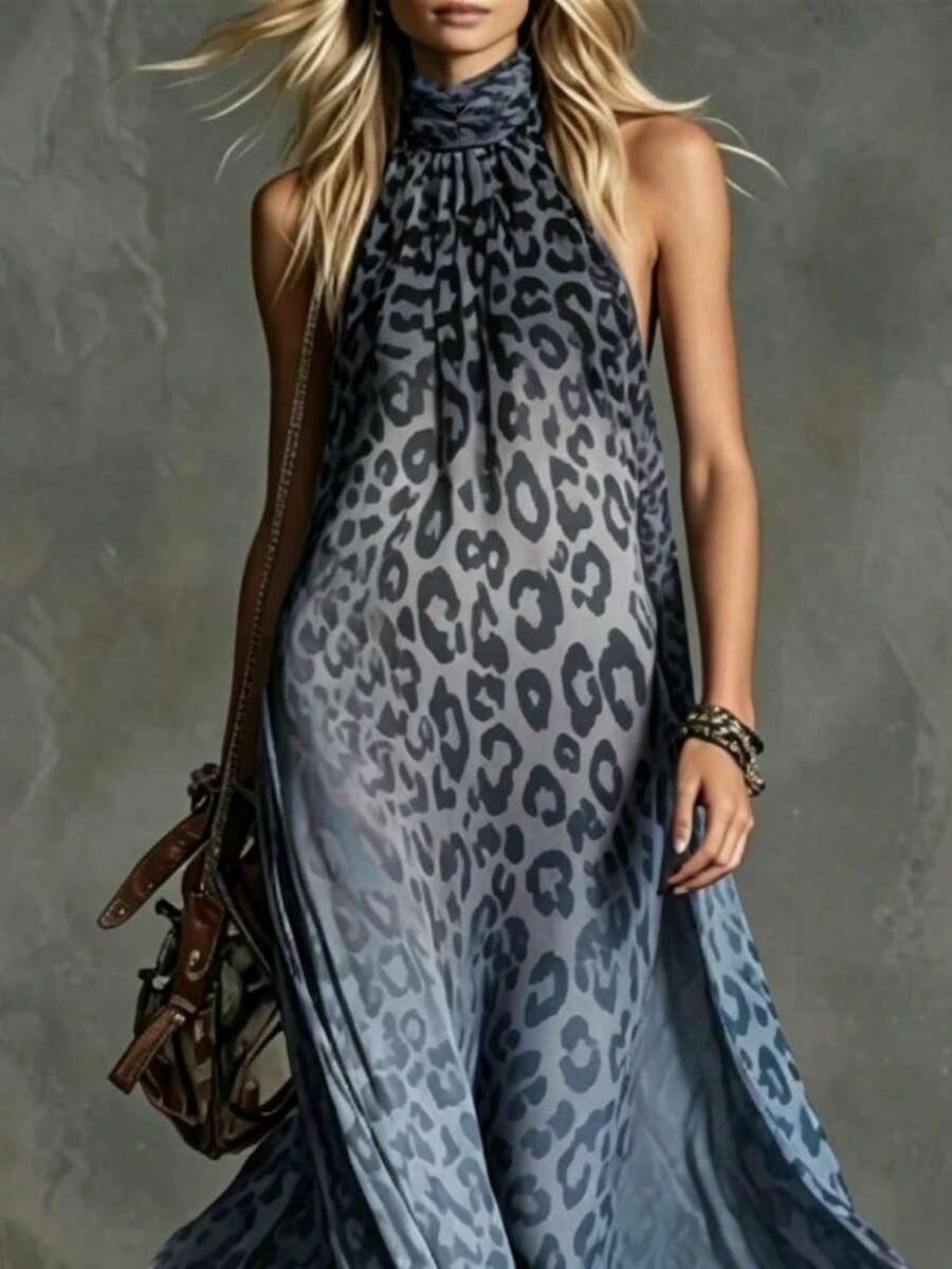 SUKIENKA MAXI ANIMAL PRINT