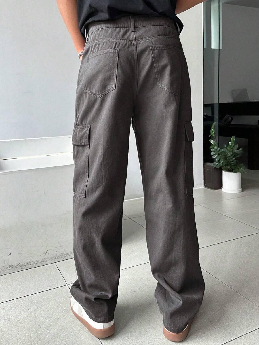 SZARE SPODNIE JEANS