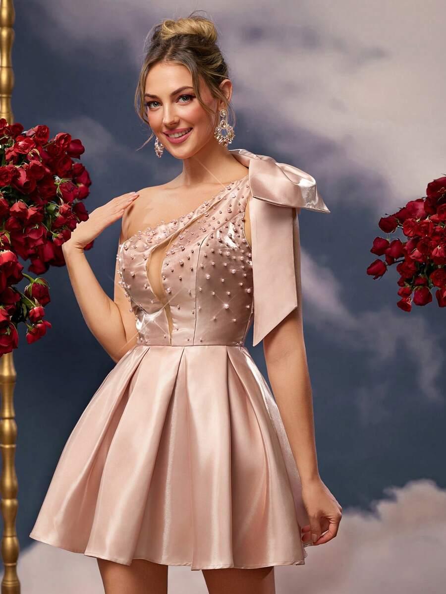 sukienka mini kokarda 