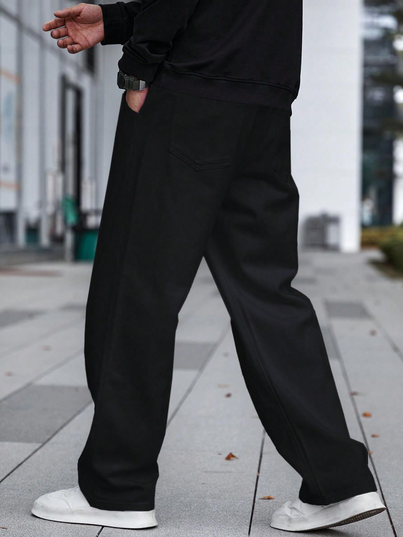 CZARNE SPODNIE JEANS