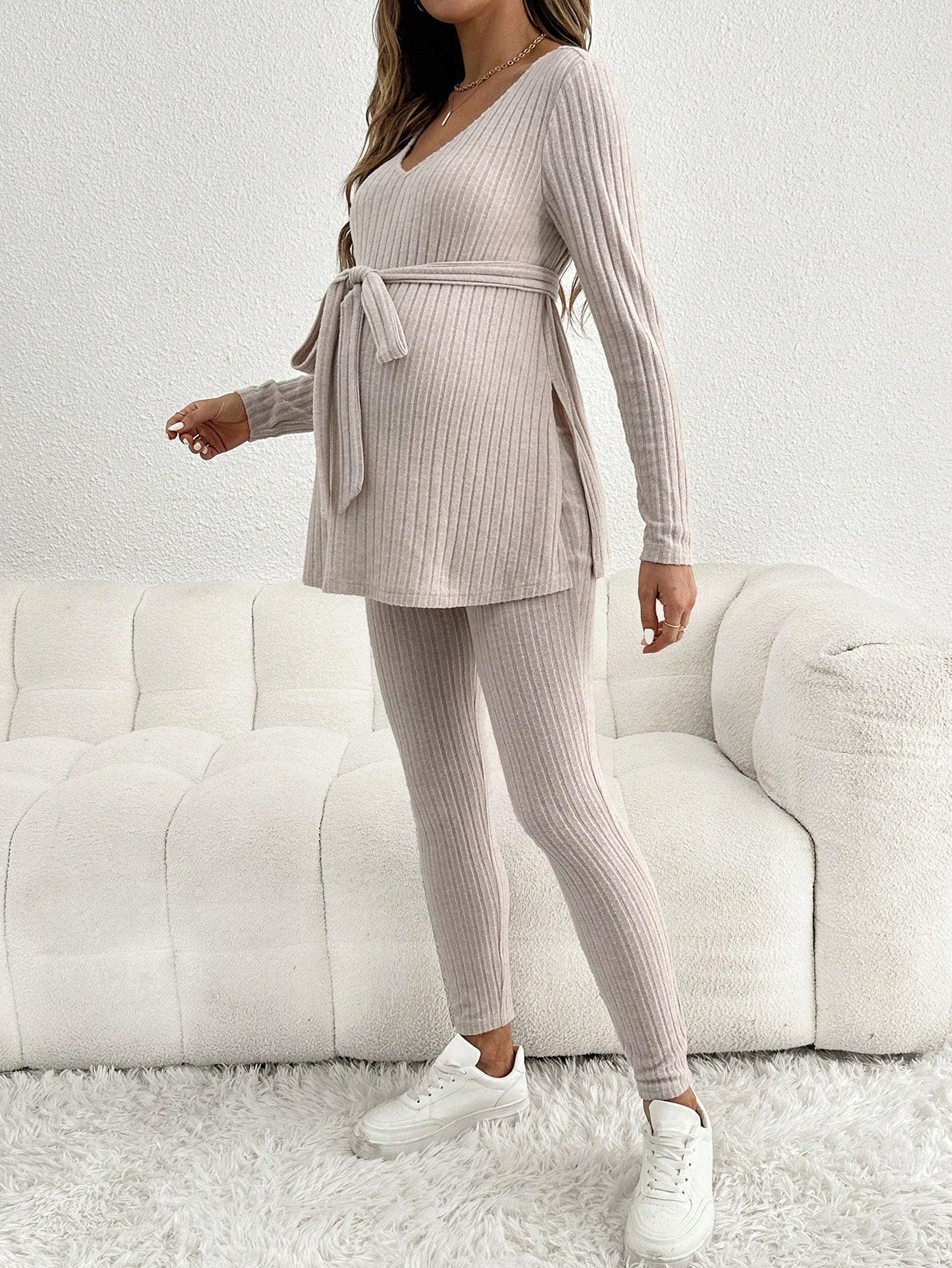 komplet sweter spodnie