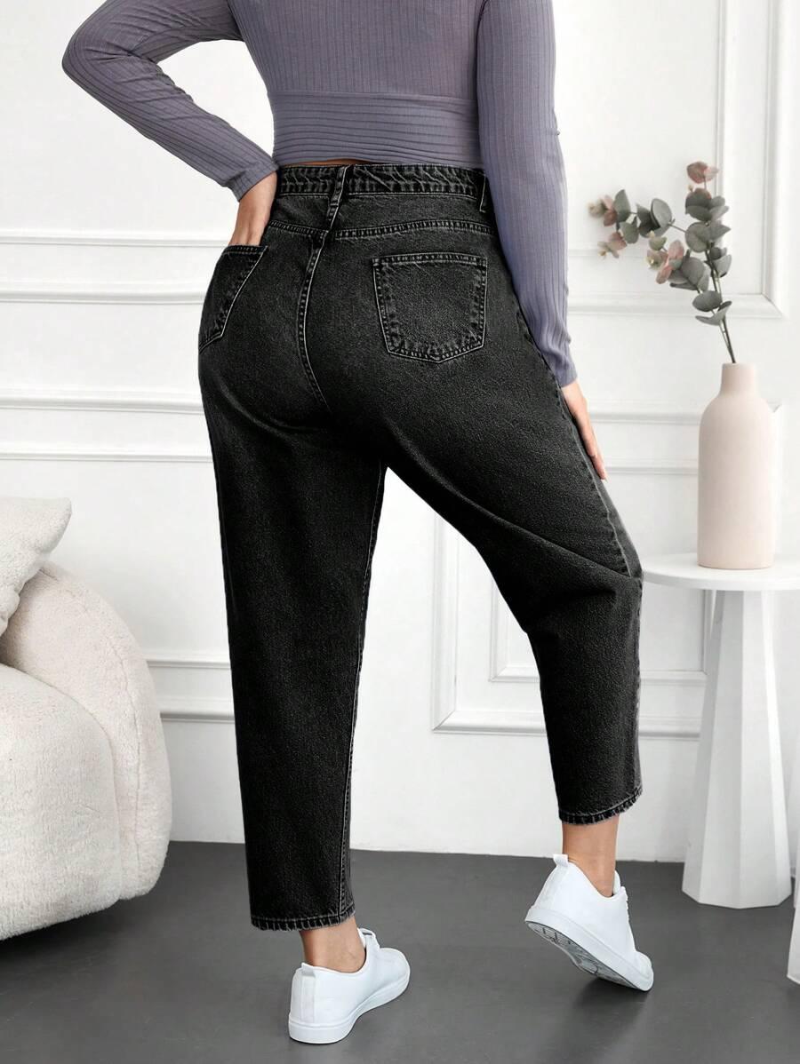 CZARNE SPODNIE JEANS