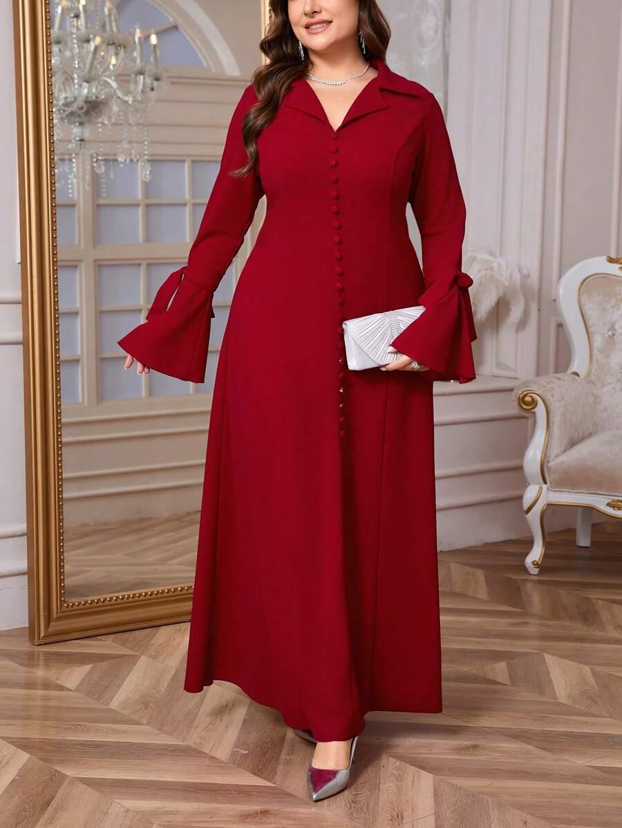czerwona maxi sukienka