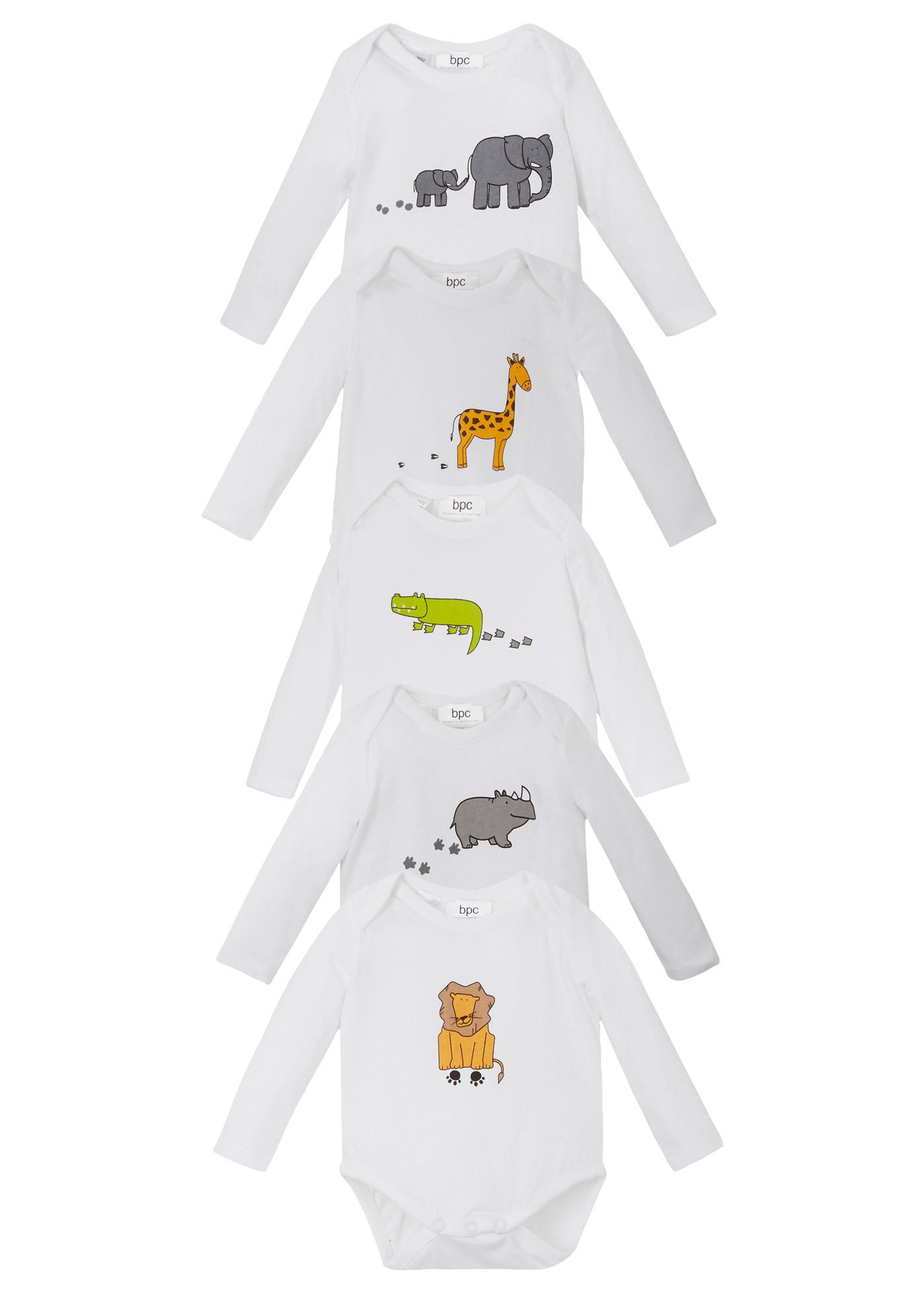 BIAŁE BODY PRINT 5-PACK