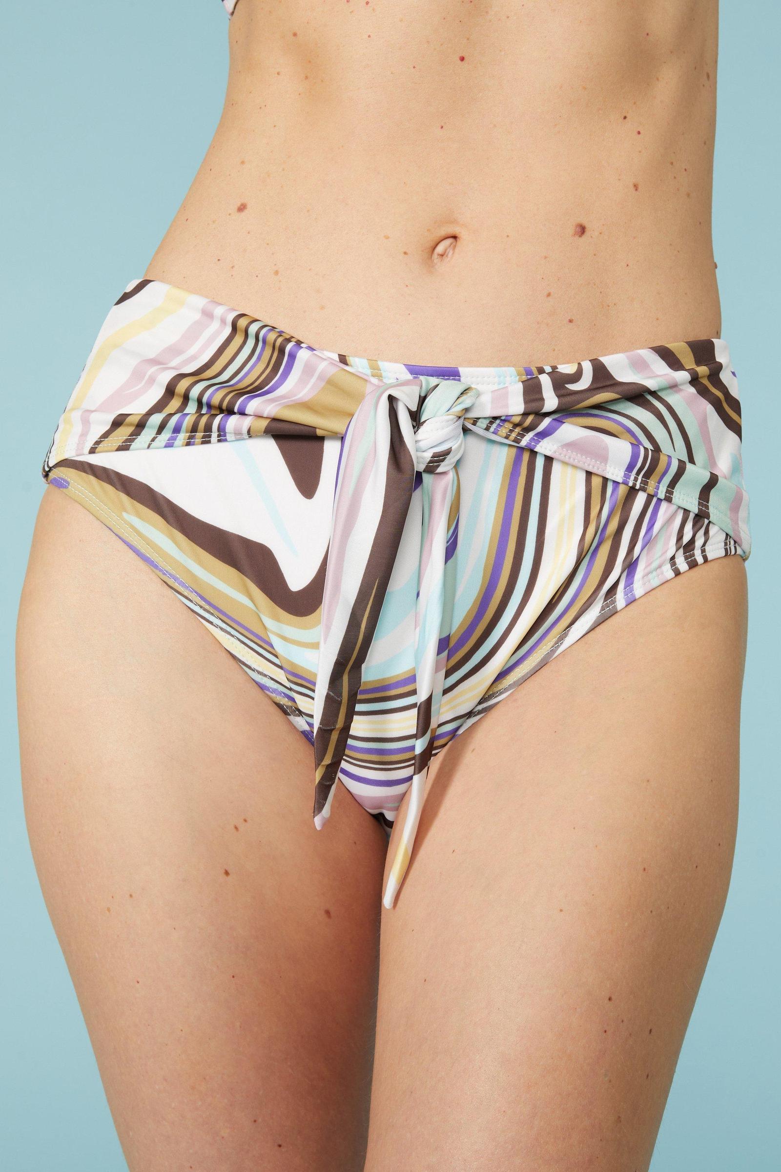 dół od bikini wiązanie print