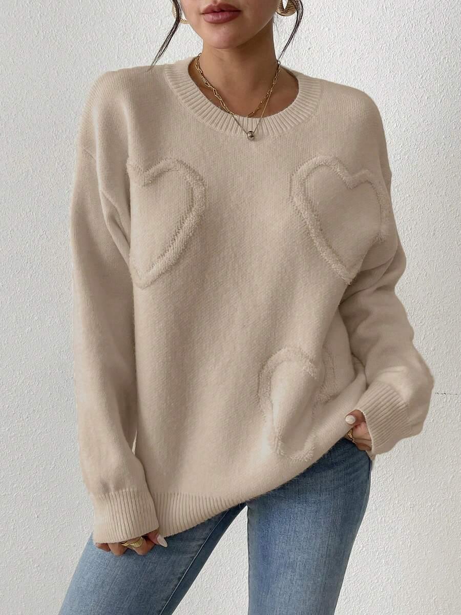 beżowy dzianinowy sweter 