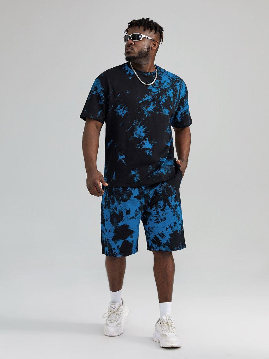 komplet tie-dye t-shirt krótkie spodenki