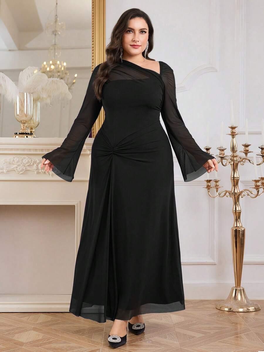 CZARNA MAXI SUKIENKA