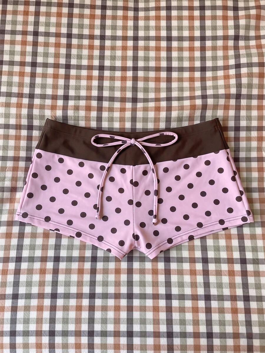 DÓŁ OD BIKINI groszki kontrast