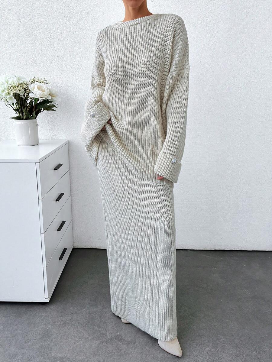 SWETER SPÓDNICA KOMPLET